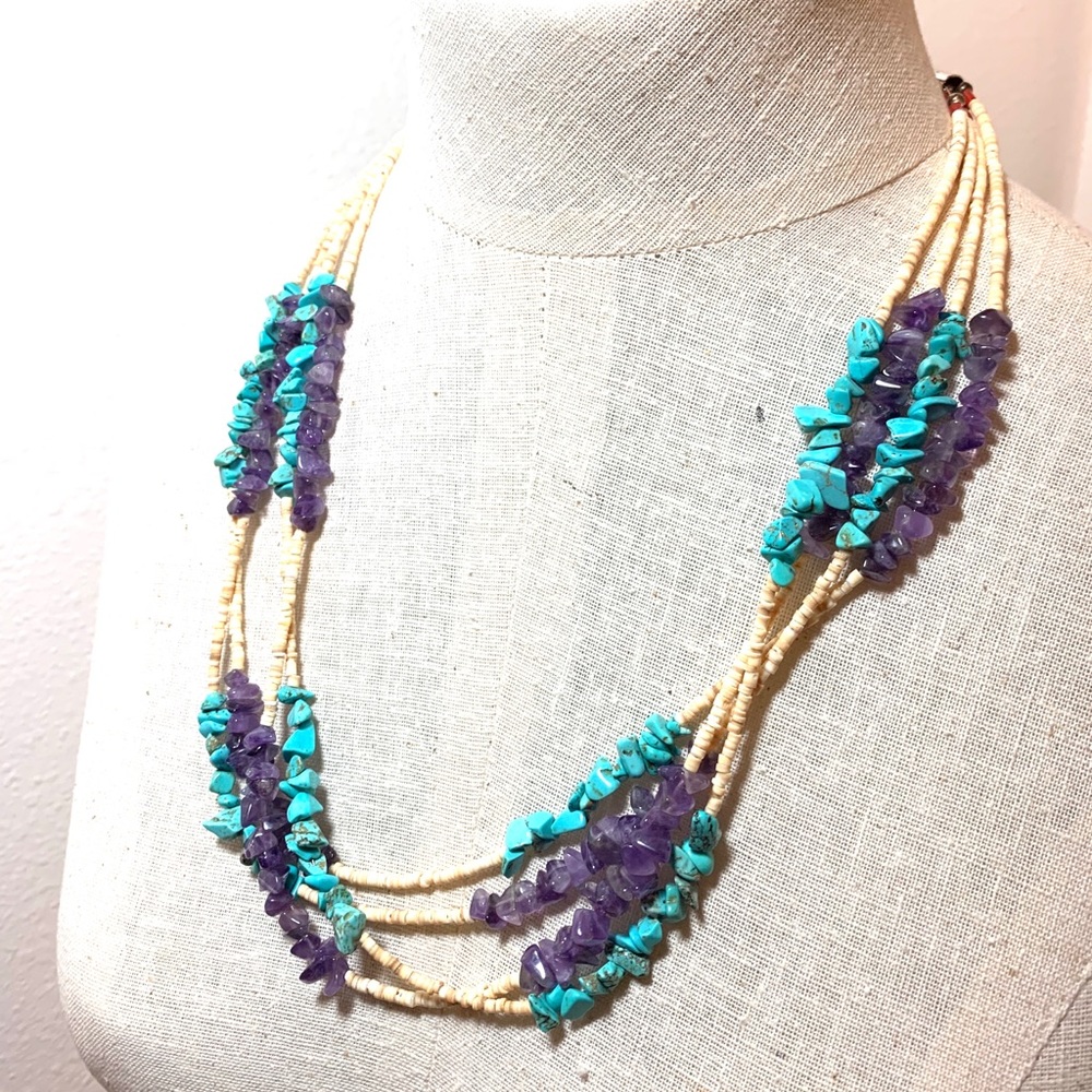 Navajo Turquoise multi-strand necklace